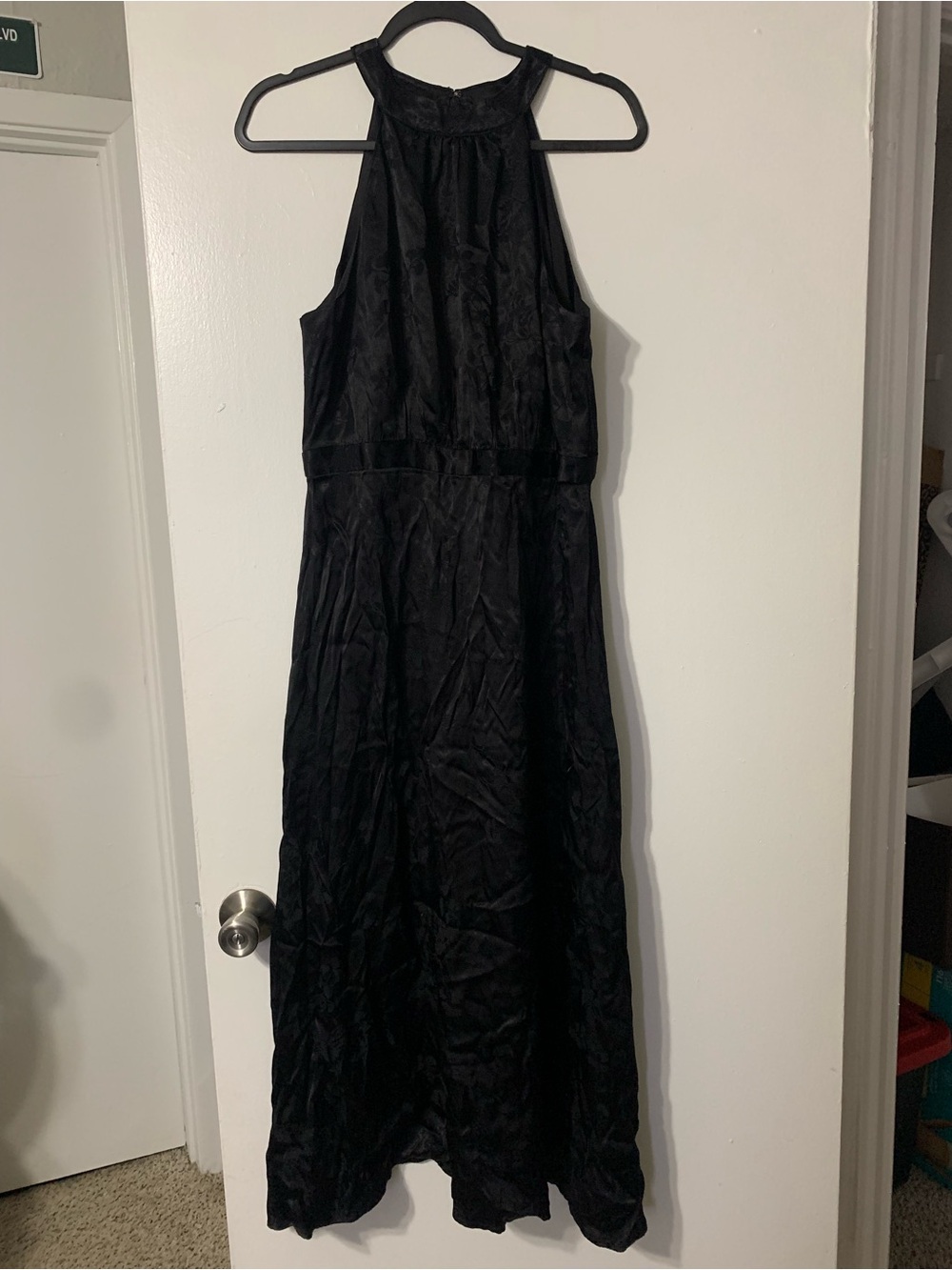LOFT Black Halter Maxi Dress